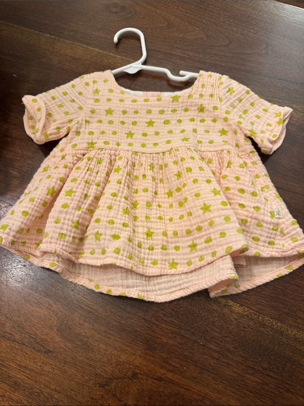 Charming Mary Star & Dot Peplum Top for Kids